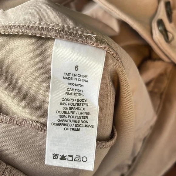 DYNAMITE Exposed Button Fly Tied Waist Dress Pants  Lilac Pink High Waist 6 - Picture 9 of 11